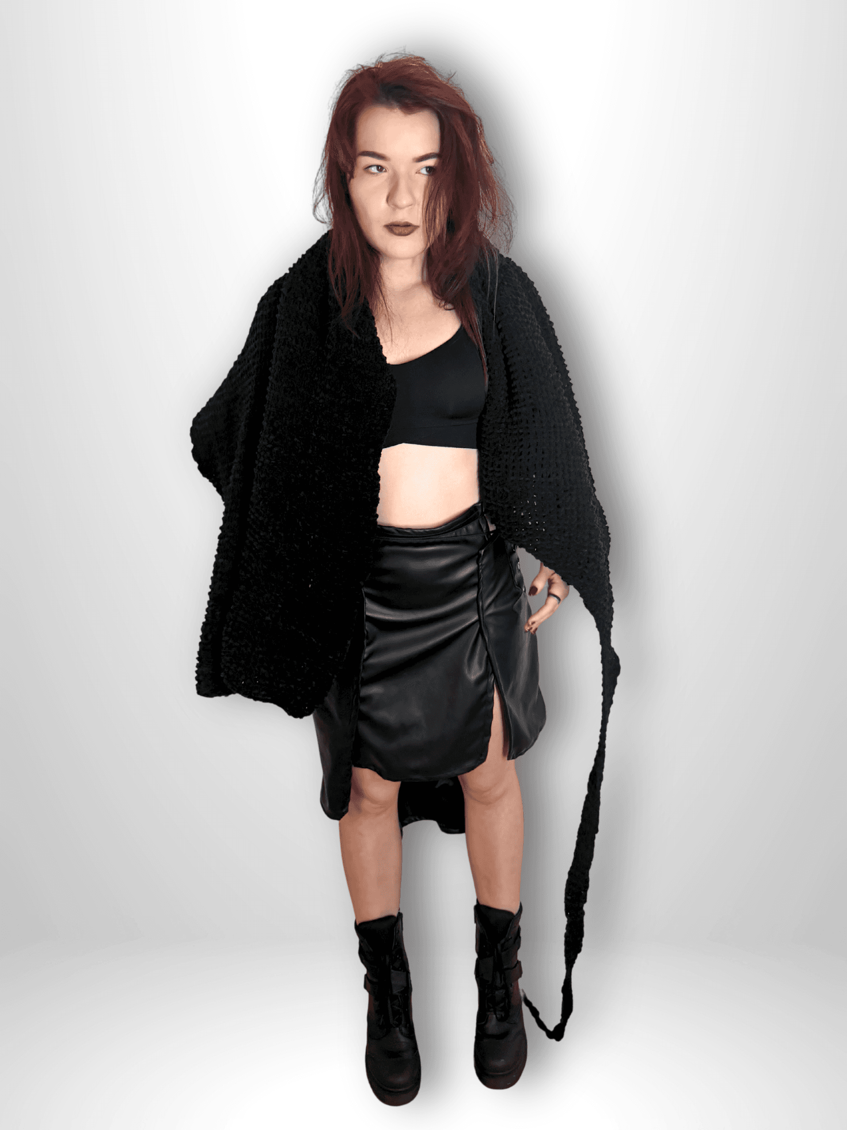 DRIP DROP SCARF in black — accessories by Berlakva, photo 8