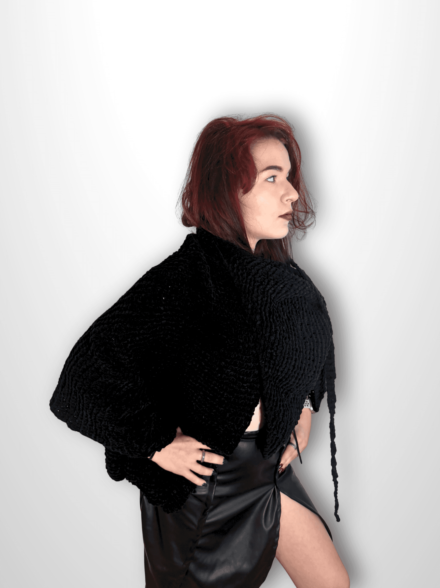 DRIP DROP SCARF in black — accessories by Berlakva, photo 7