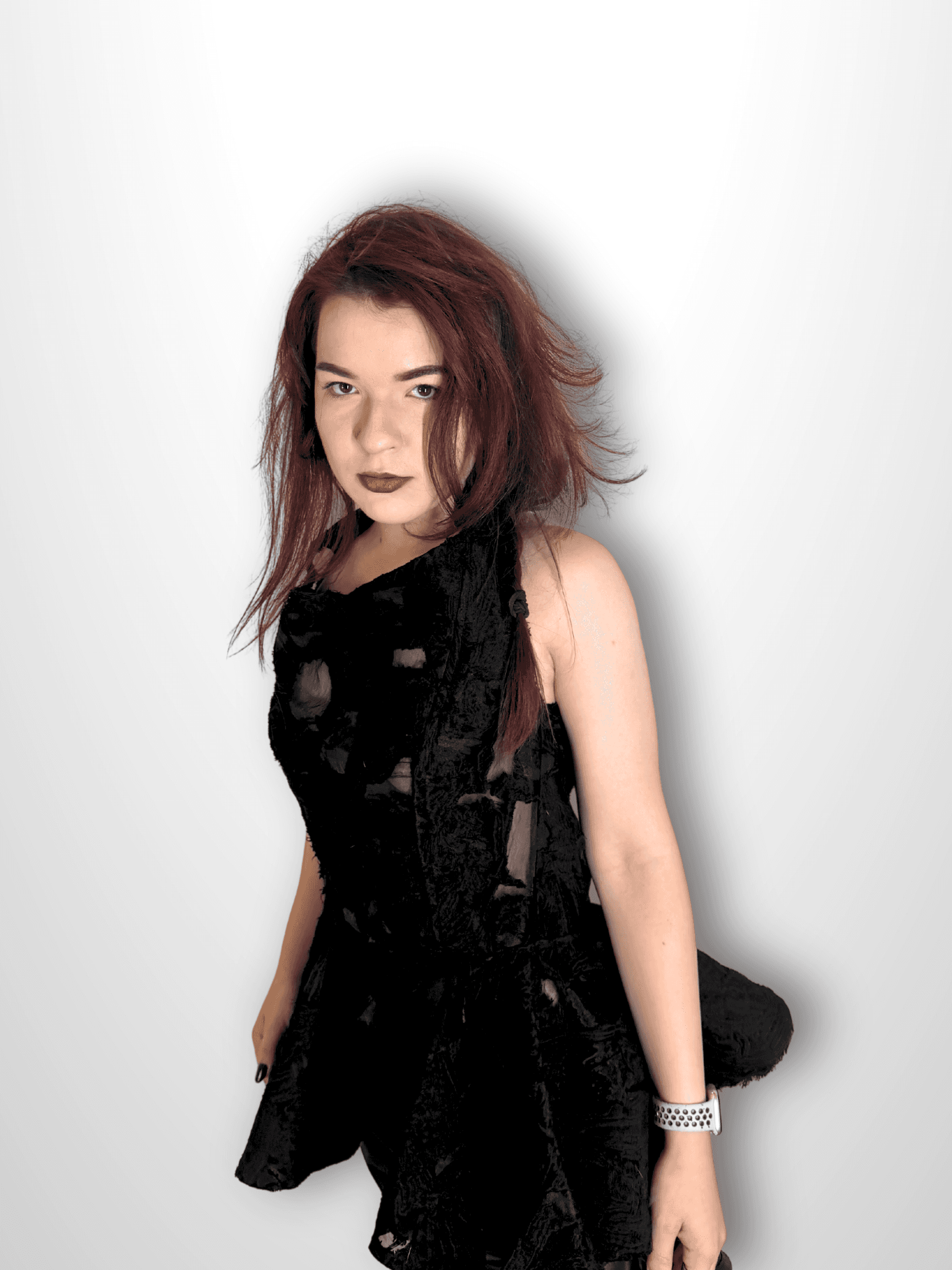 DISTRESSED TOP in black — tops by Berlakva, photo 3