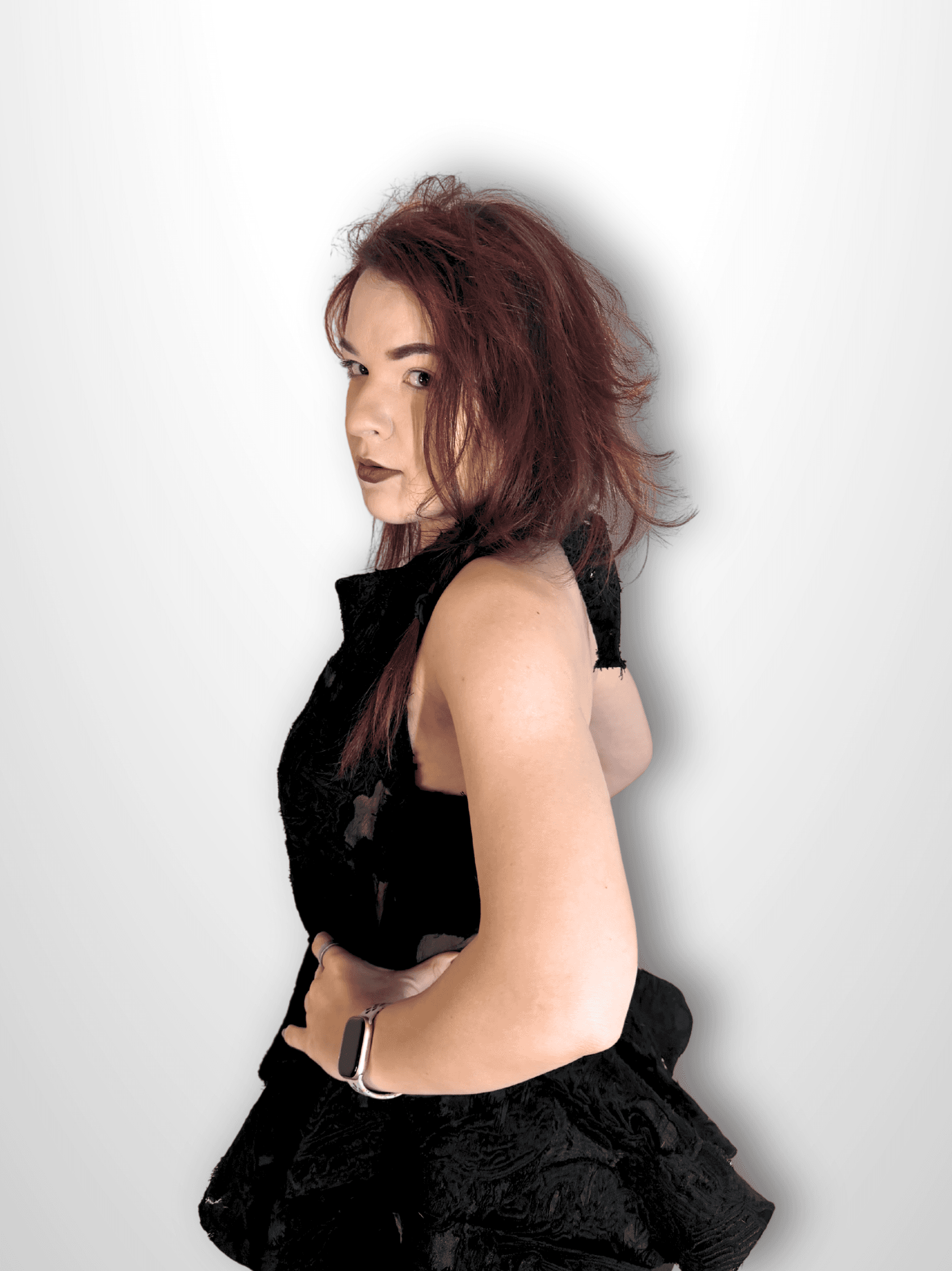 DISTRESSED TOP in black — tops by Berlakva, photo 5