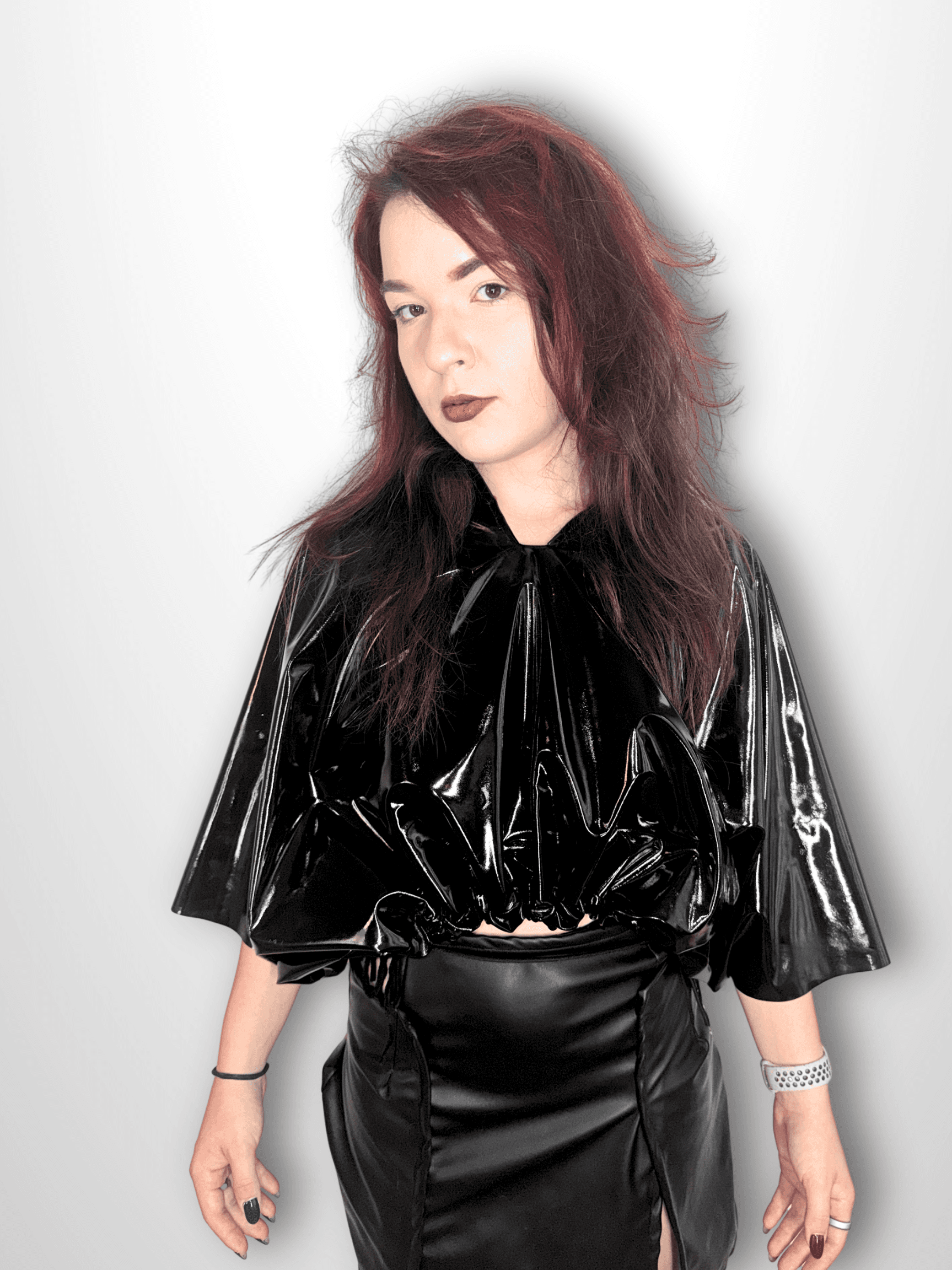 MIRROR BUCKET TOP in black — tops by Berlakva, photo 3