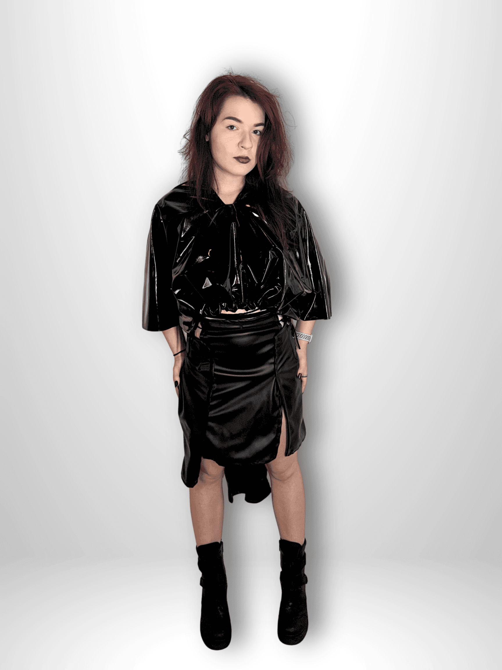 LACED FLAP SKIRT in black — skirts by Berlakva, photo 8
