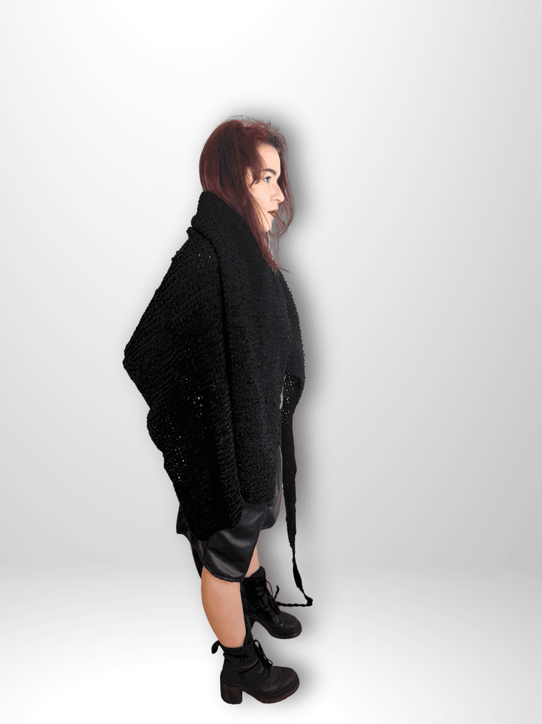 DRIP DROP SCARF in black — accessories by Berlakva, photo 6